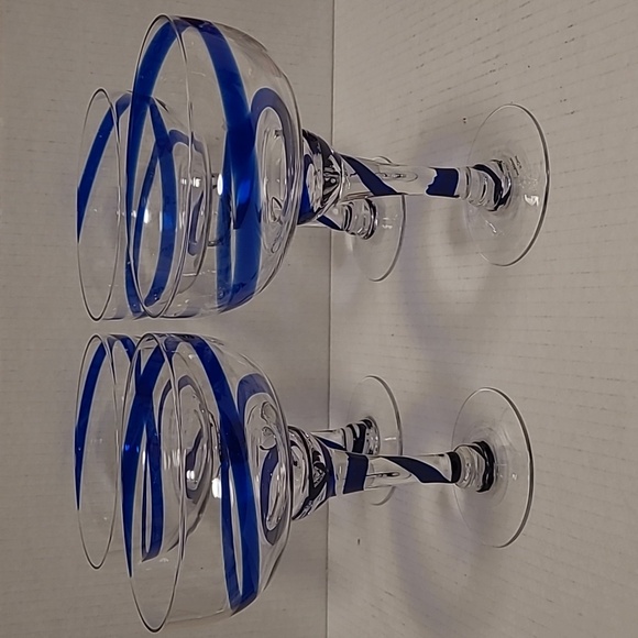 Set of 4 Mouth-blown Margarita Cocktail Glasses - Picture 1 of 16